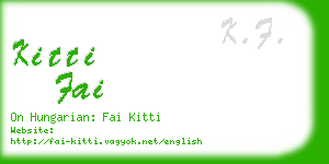 kitti fai business card